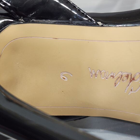 Sam Edelman Eliza Patent Leather Sandals Stiletto Heels Strappy Buckle Size 6 - Picture 9 of 12